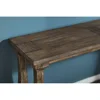 Vintage Console Table Elm Wood Weathered Finish Entryway Furniture Easy Assembly Living Room Accent Piece 6