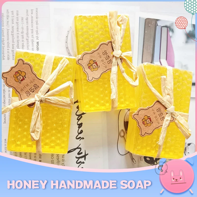 

Hot Natural 100g Honey Kojic Acid Bath Soap Handmade Whitening Soap Peeling Glutathione Arbutin Bath Body Skin Cleaning Soap