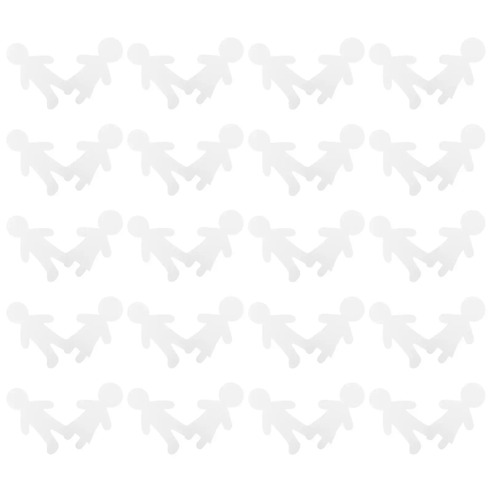 40Pcs 빈 종이 컷아웃 소년 소녀 흰색 공예 모양 교실 종이 장식 DIY 학교 프로젝트