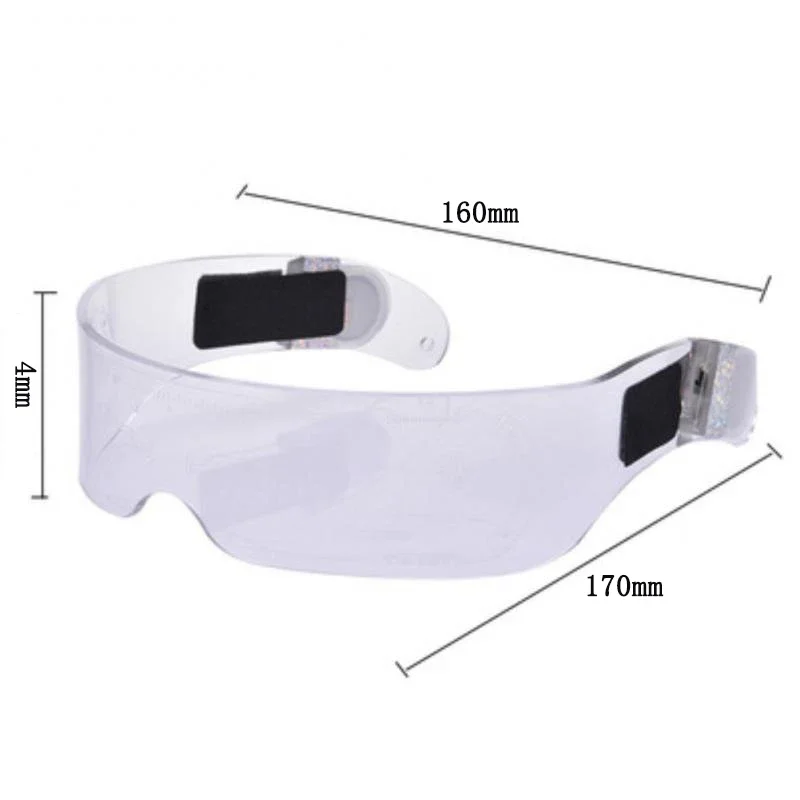 LED Glasses Neon Party Luminous Visor Eyeglasses Bar Grow Goggles 1PC for Halloween Christmas Festive glow sunglasses glow glasses