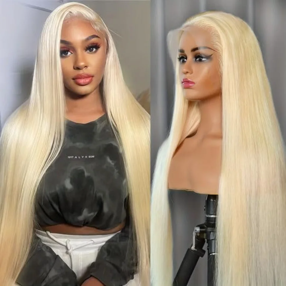 Blonde 613 Hd Lace Frontal Wigs 13X6 Lace Front Wigs Straight Human Hair Wigs 100% Brazilian Hairs Cosplay 200 Density For Women