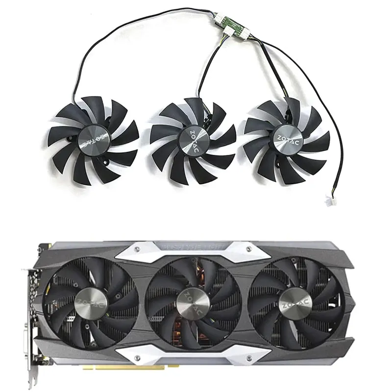Ventola Per Scheda Video Originale 87Mm Ga92S2U Gtx1080Ti Per Ventola Di Raffreddamento Per Scheda Grafica Zotac Gtx 1080 Ti Amp Extreme 11G