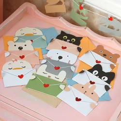 9 - Pack Cartoon Animal Greeting Cards with Envelopes - Charming Folded Holiday and Celebration Postcards (9Pcs Different)