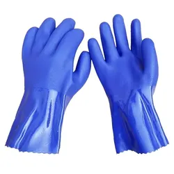 Deluxe Heavy - Duty Waterproof Gloves: Ultimate Protection Against Oil, Chemicals, and Slippery Surfaces (Blue)