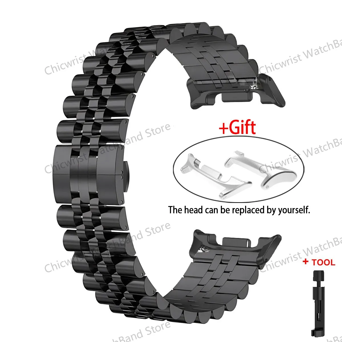 Premium Stainless Steel Metal Strap Bracelet