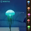 RGB Cartoon Jellyfish Night Lights Voice Control Jellyfish LED Bedside Lamp USB Gradient Colorful Kid Bedroom Ambient Night Lamp 1