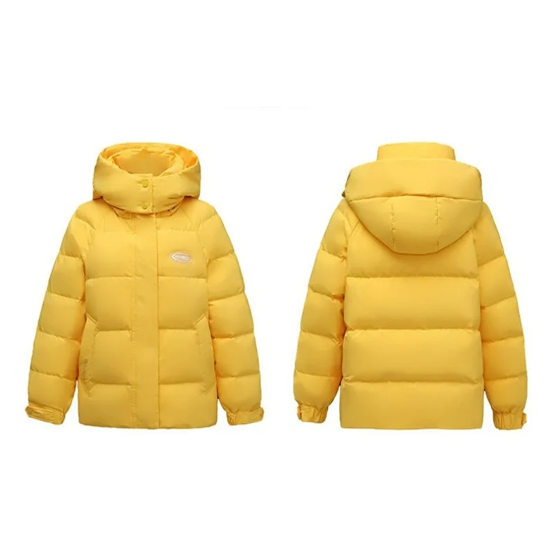 2023 New Women Down Jacket Winter Coat Female Short Fashion Parkas Thick Warm Outwear Hooded Simplicity Versatile Overcoat
