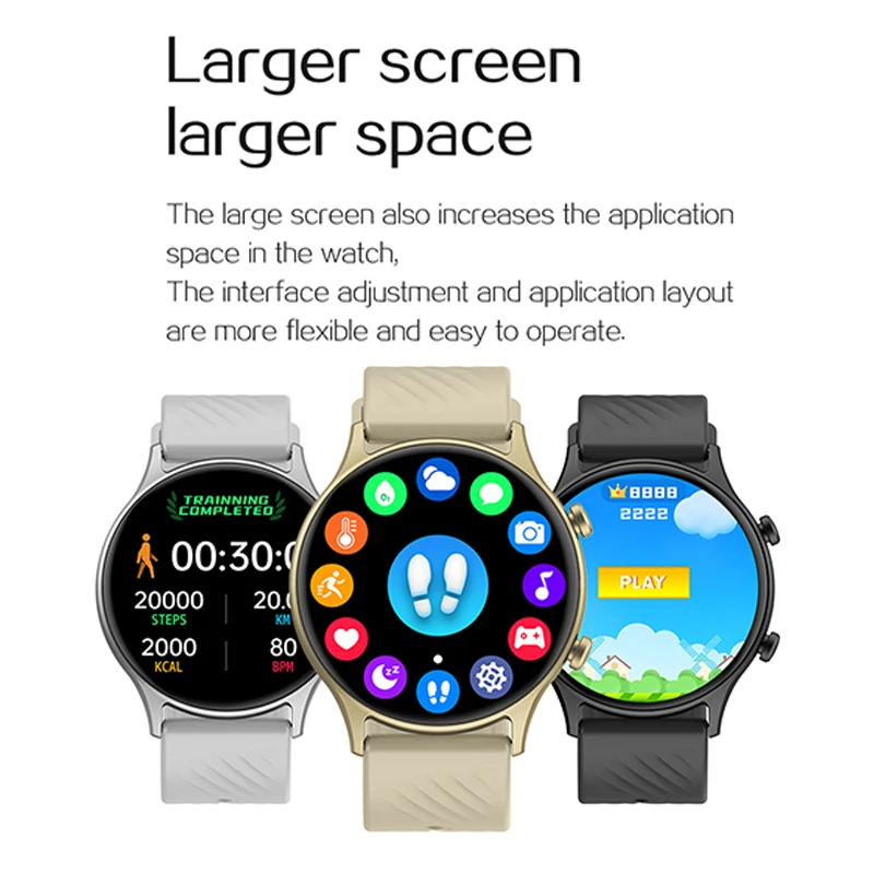 100+ Dial 123 Sport Modes Smart Watch Bluetooth Call AI Voice Assistant Game IP67 Waterproof Smartwatch Women Wearable Wristband 3