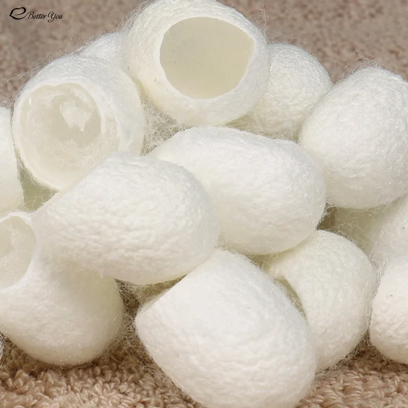 100 Pcs Silkworm Balls Purifying Whitening Exfoliating Facial Scrub Balls Blackhead Remover Natural Silk Cocoons