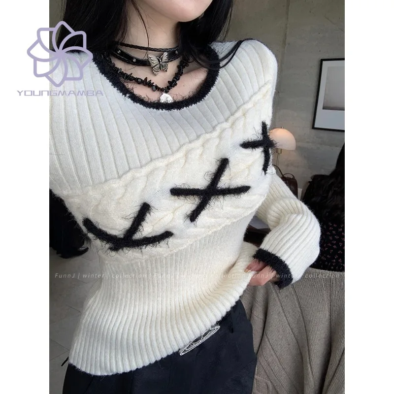 

Spring Autumn Korean Style Slim Fit Sweater Women Long Sleeve Bottom Knit Tops Female Solid Knitted Pullovers