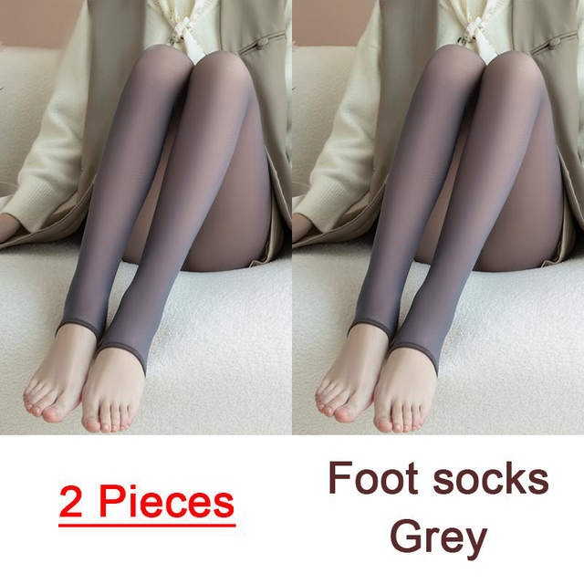 Pcs Sexy Slim Leggings Winter Warm Women Fake Translucent High Waist Leggings Super Elastic Plus Velvet Leggins