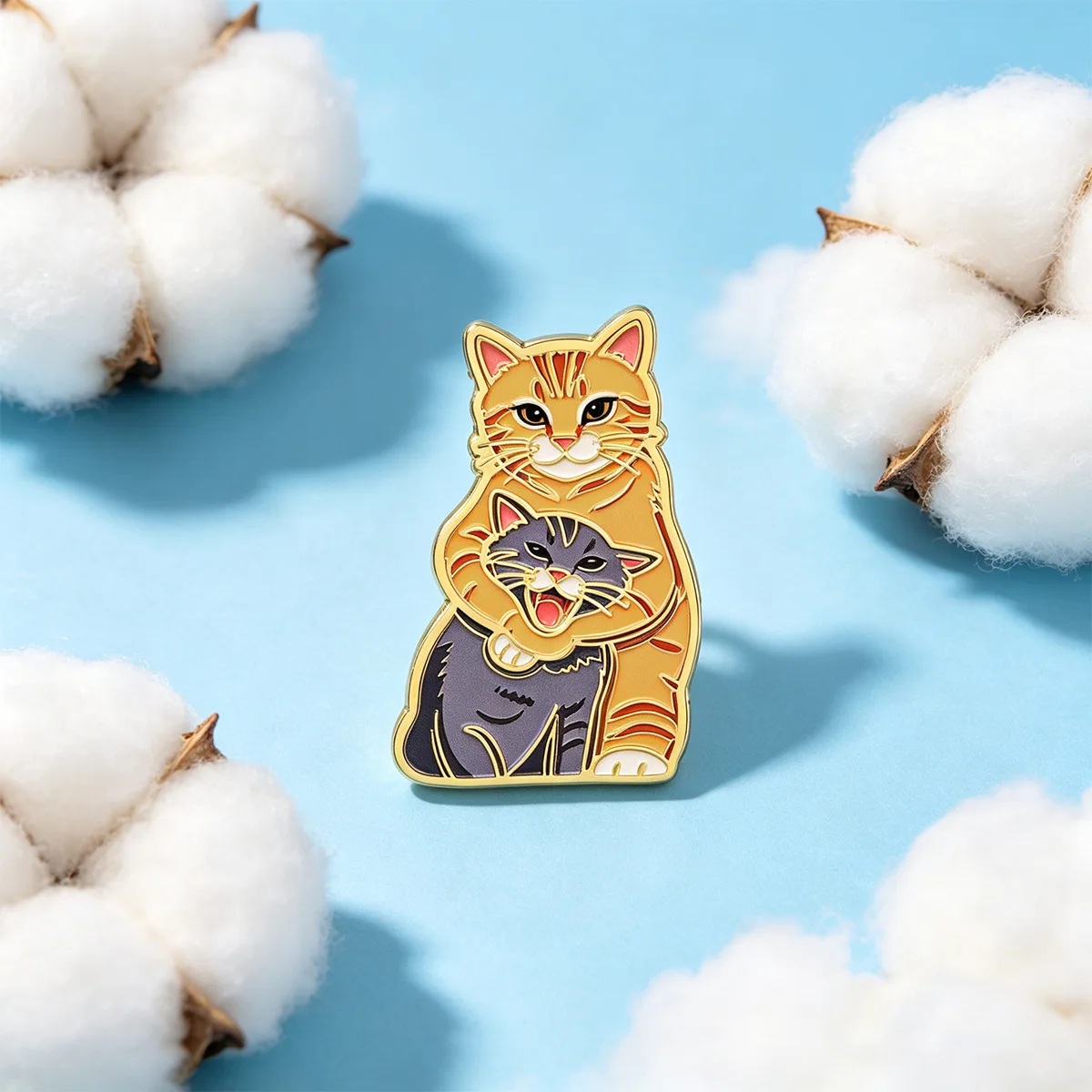 5pcs 귀여운 고양이 에나멜 핀 옷깃 핀 여성 의류용 동물 브로치 보석 금속 핀 배낭 모자 배지 액세서리