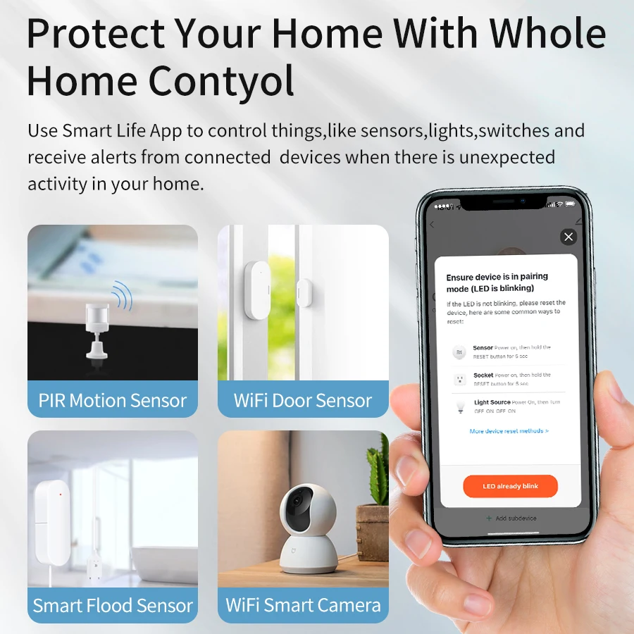 Tuya Wireless Smart Home Hub with App and Voice Control