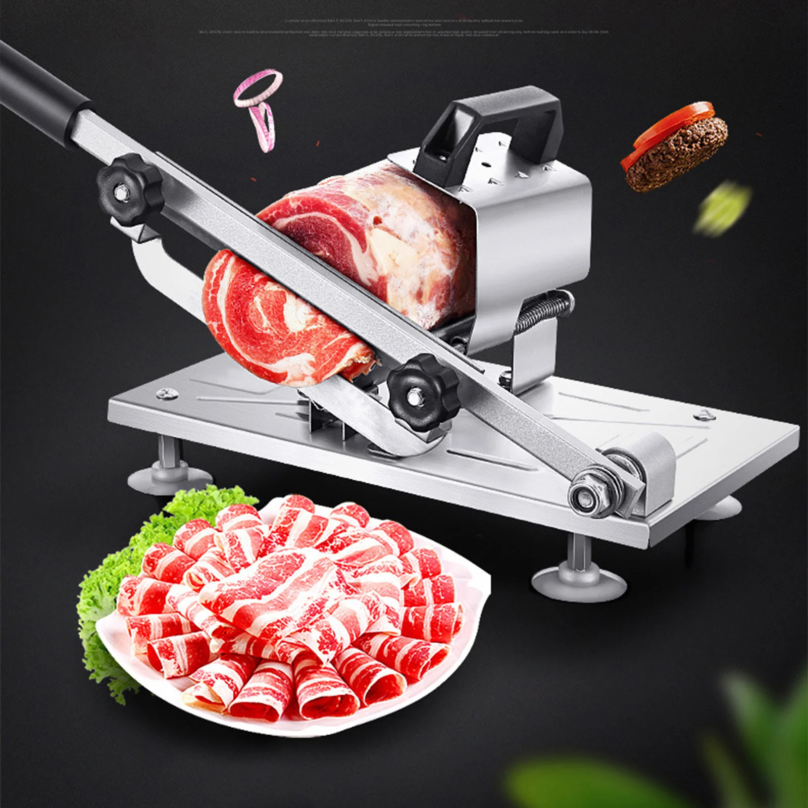 Fatiador de Cordeiro Manual para Corte de Carne Beef Herb Carneiro Rolls Cutter Gadgets de Cozinha Doméstica