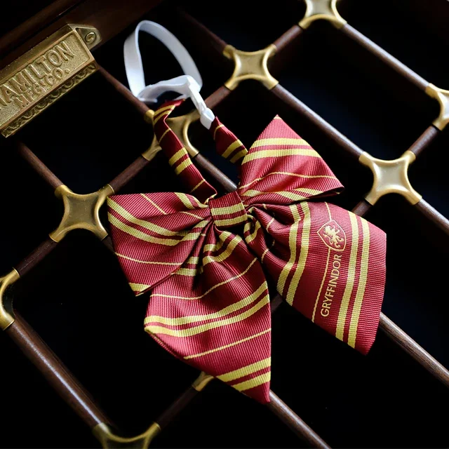 Hermione Tie Anime Gryffindor Slytherin Wizardry School Badge Striped Tie Halloween Cosplay Potter Clothing Accessories Prop