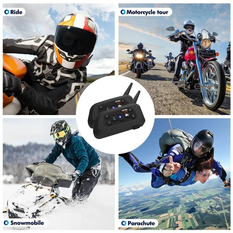 오토바이 헬멧 블루투스 헤드셋 V6Plus\V6Pro 1500미터 실시간 인터콤