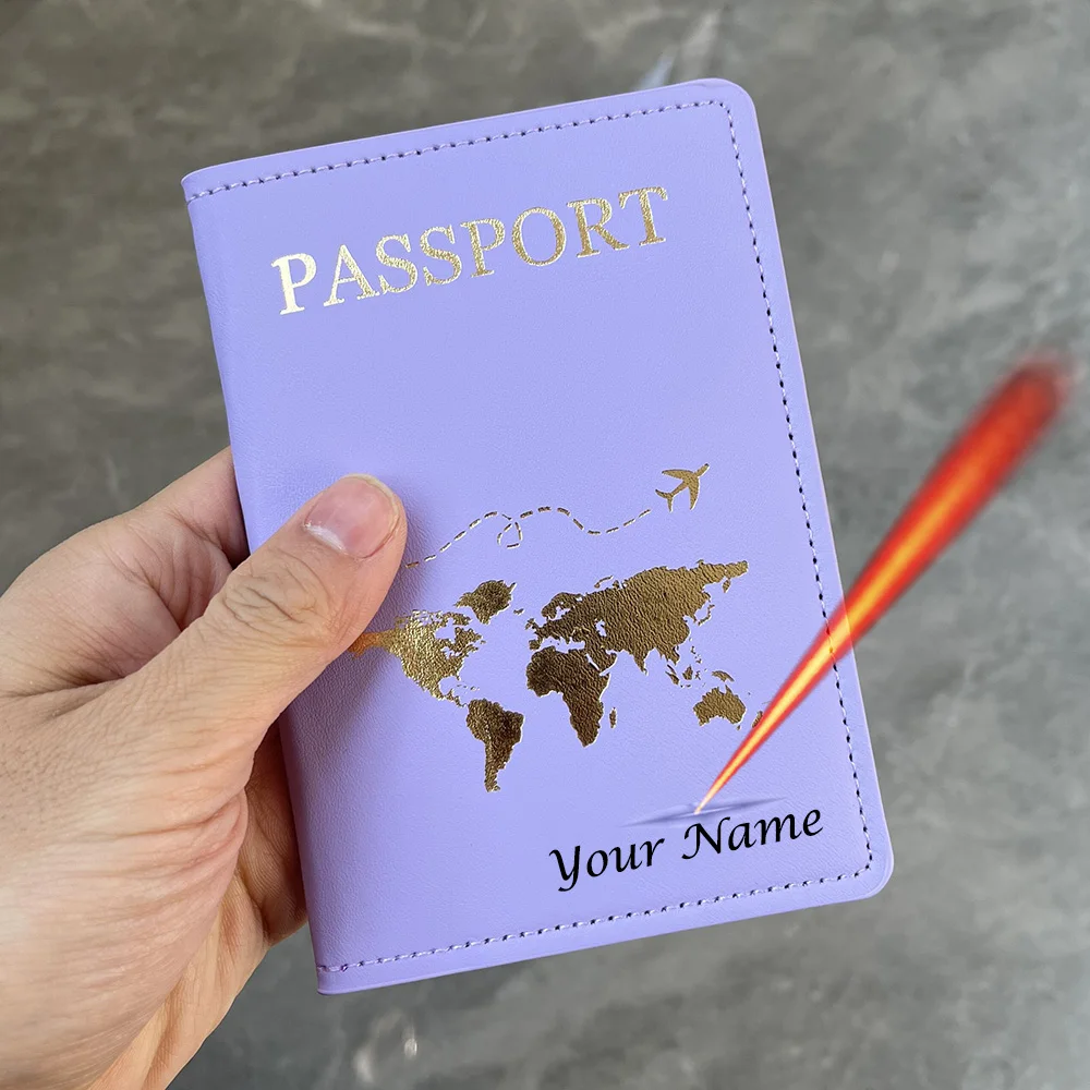 Personalised Passport Cover Women with Names Engraved Passport Holder for  Couples