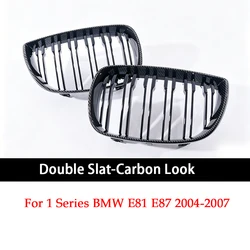 Sleek Gloss & Matte Black Carbon Fiber M Color Front Kidney Grille (Double Carbon Look)
