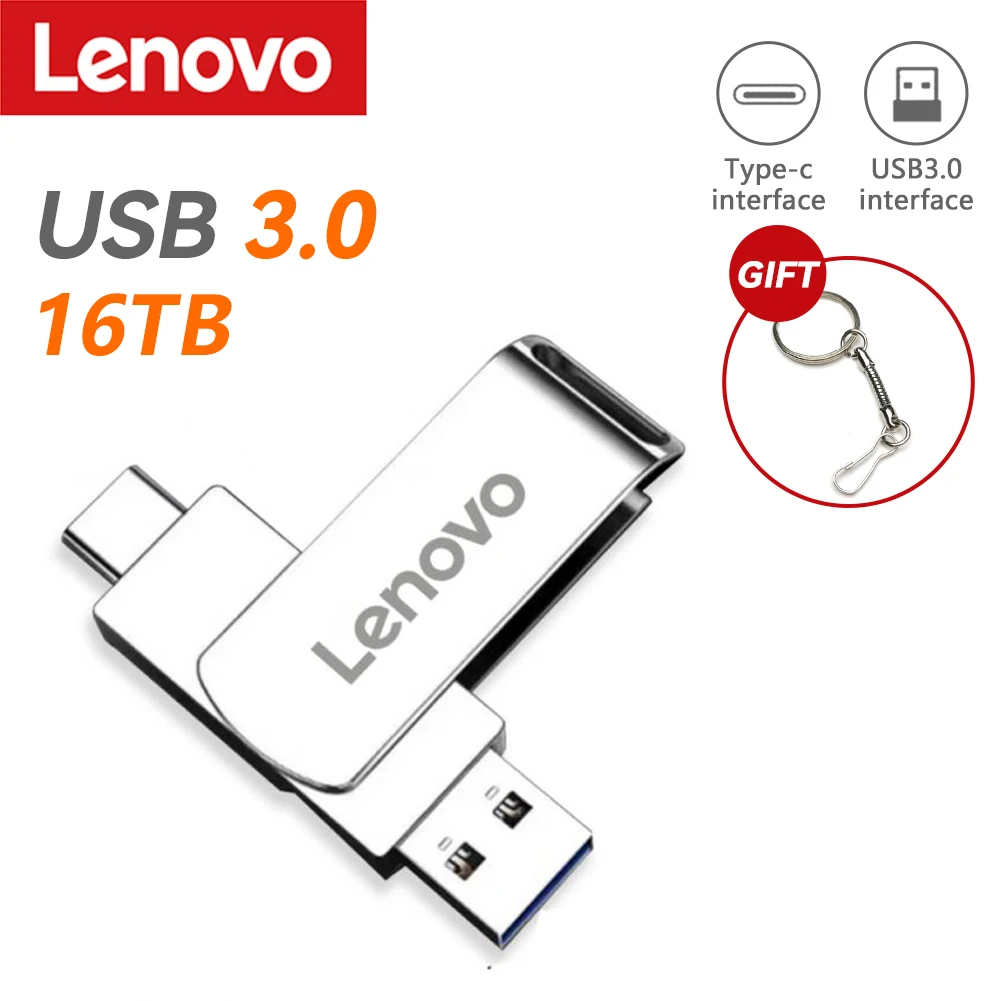

Lenovo New Super Mini Metal Usb Flash Drive 128/256/512GB Tiny Pendrive Memory Stick 1TB 2TB Storage Device WaterProof U Disk