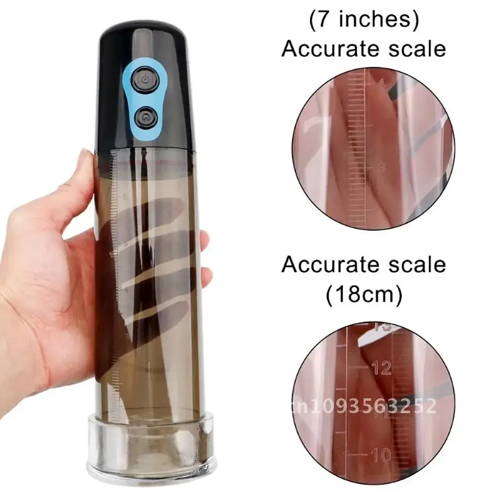 Men Sex Toys Electric Penis Pump Male Masturbator Penis Extender Penile Vacuum Pump Penis Enlargement Enhancer Massager Ring