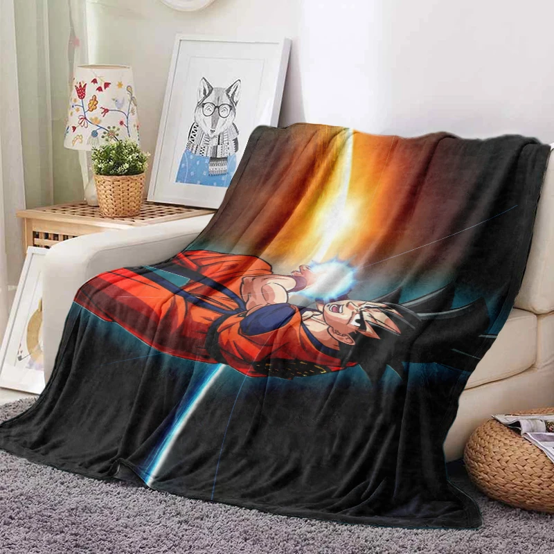 130x150cm Anime 3D D-Dragon-Ball Japan Cartoon Soft Flannel Blanket for Beds Bedroom Sofa Picnic,Throw Blanket Cover Outdoors 6