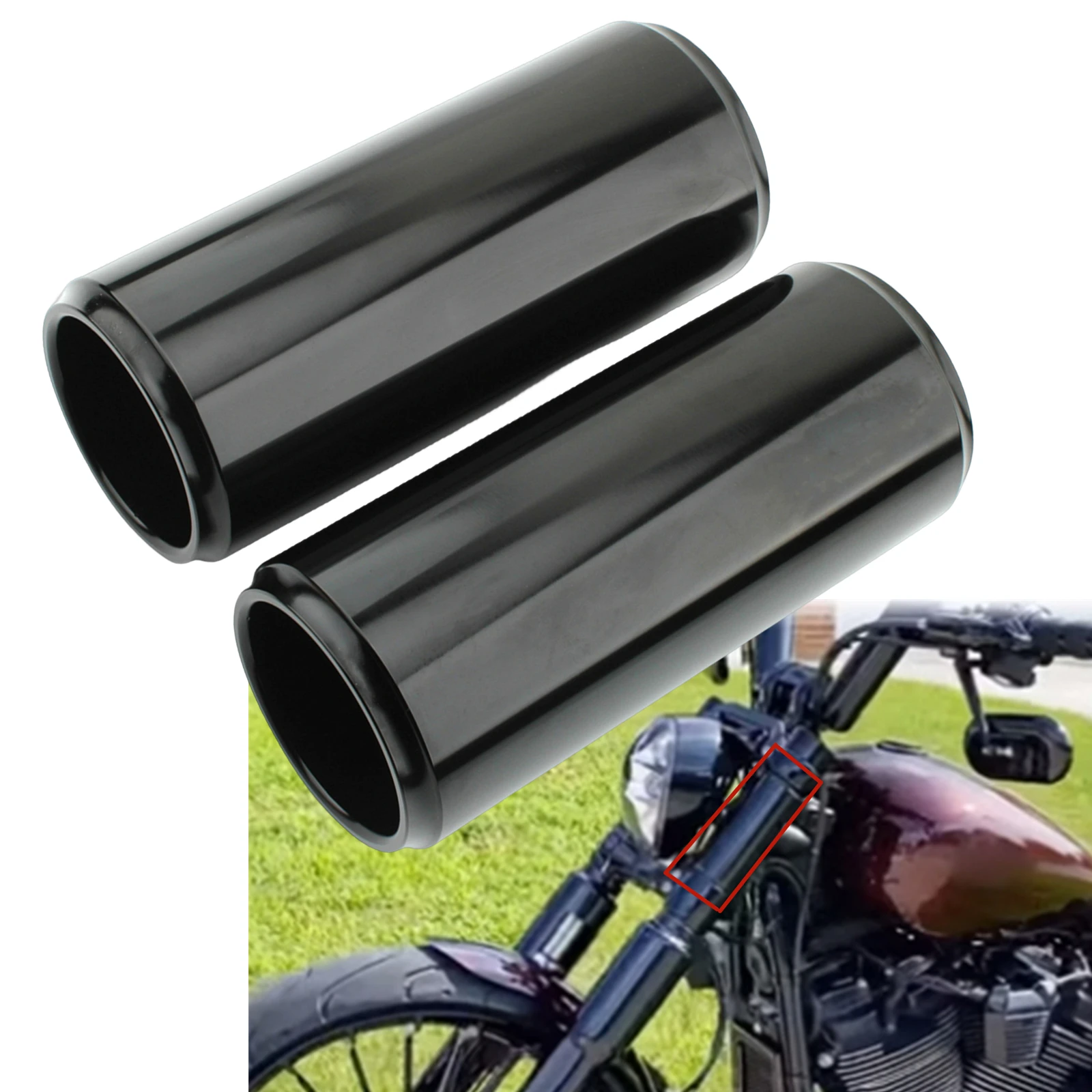 

Комплект защитных трубок передней вилки мотоцикла для Harley Softail breaker FXBR FXBRS 2018-2024 145 мм