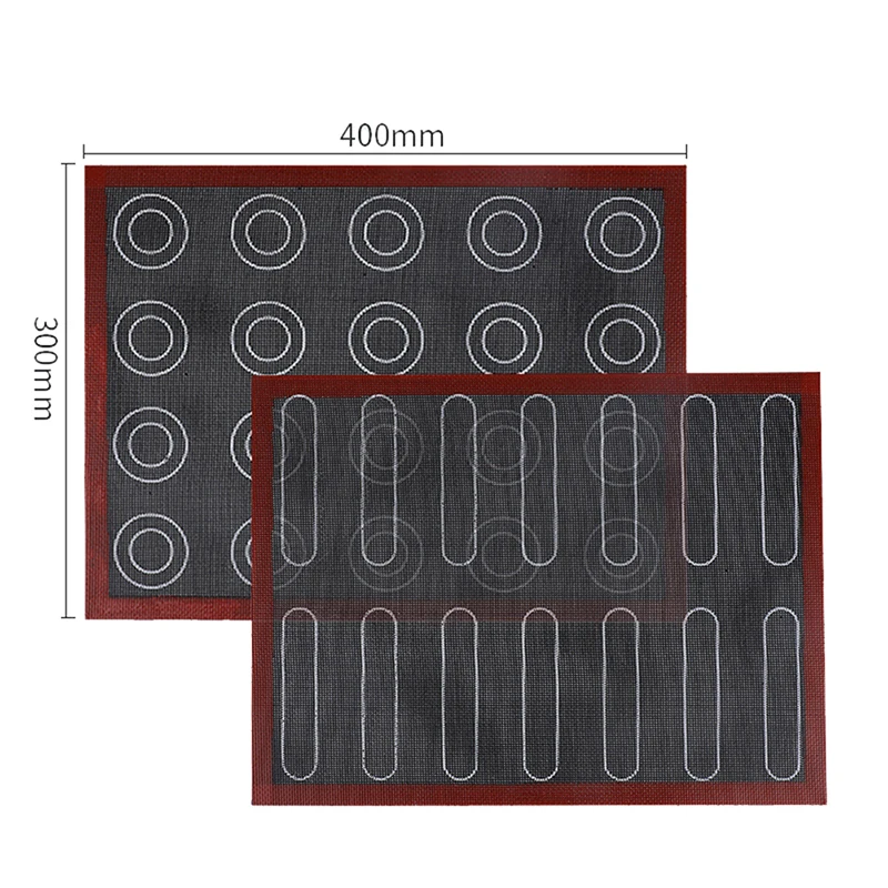 40x30 Perforated Double-sided Silicone Baking Mat Heat-resistant And Non Stick Elair Macaron Pastry Mat Kitchen Tool