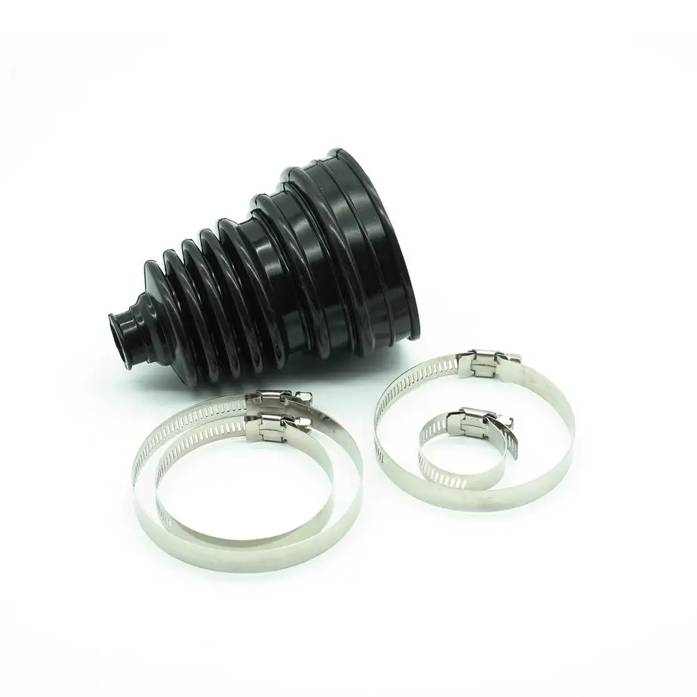 Universal Automotive Constant Velocity Cv Joint Boot 5 Inch (130mm) Height With 4pcs Stainless Steel Clamps Cv Joint Dust Cover