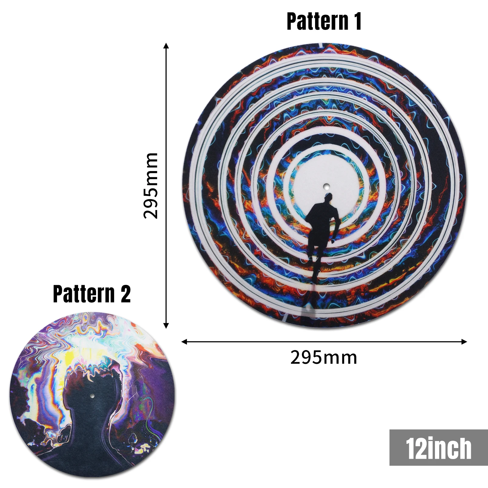 Premium Anti-Static 12-Inch Felt Turntable Slip Mat - 3mm Thickness