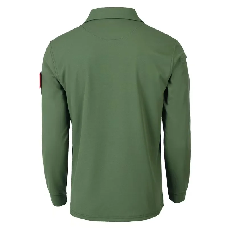 Men Summer Breathable Quick Dry Tees Long Sleeve T-shirts pullover Tee Oversized Turndown Collar Hiking Camping Running Cycling