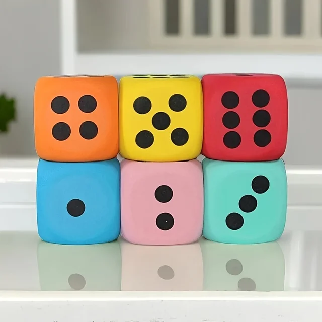 Large Soft Foam Dice Six Sided Premium Board Game Perfect Gift for Birthday Christmas Halloween Holiday Party Game 5