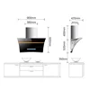 Smoke Grease Extractors Cooker Hoods Industrial Stainless Range Hood 900 * 420 * 520mm 5