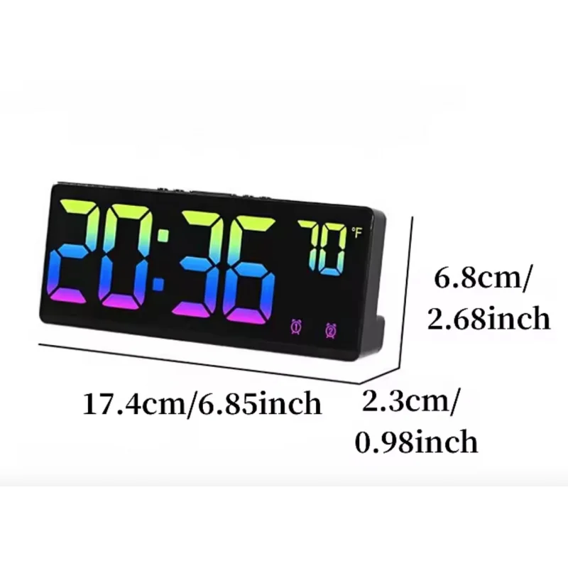 Smart Sound-Activated Alarm Clock with Temperature Display and Night Light