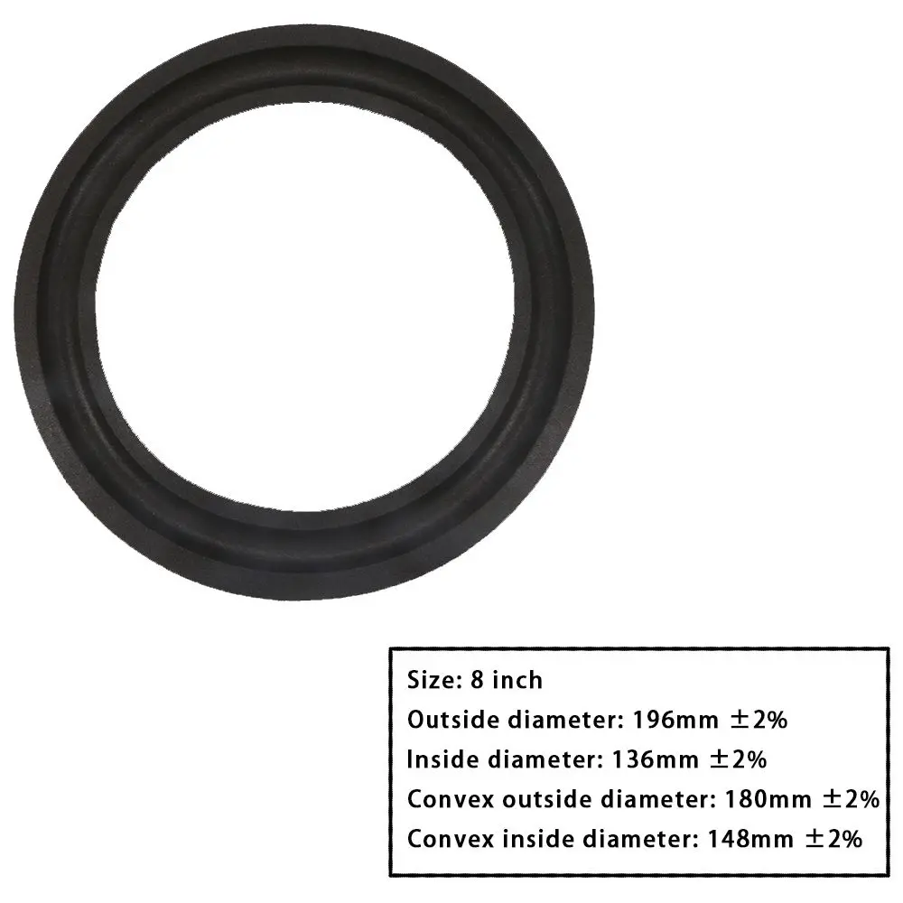 Stereo Woofer Bass Loudspeaker Parts 8 Inch 196mm Loudspeaker Parts Foam Ring Speaker Accessories Foam Surround Frame speaker repair parts