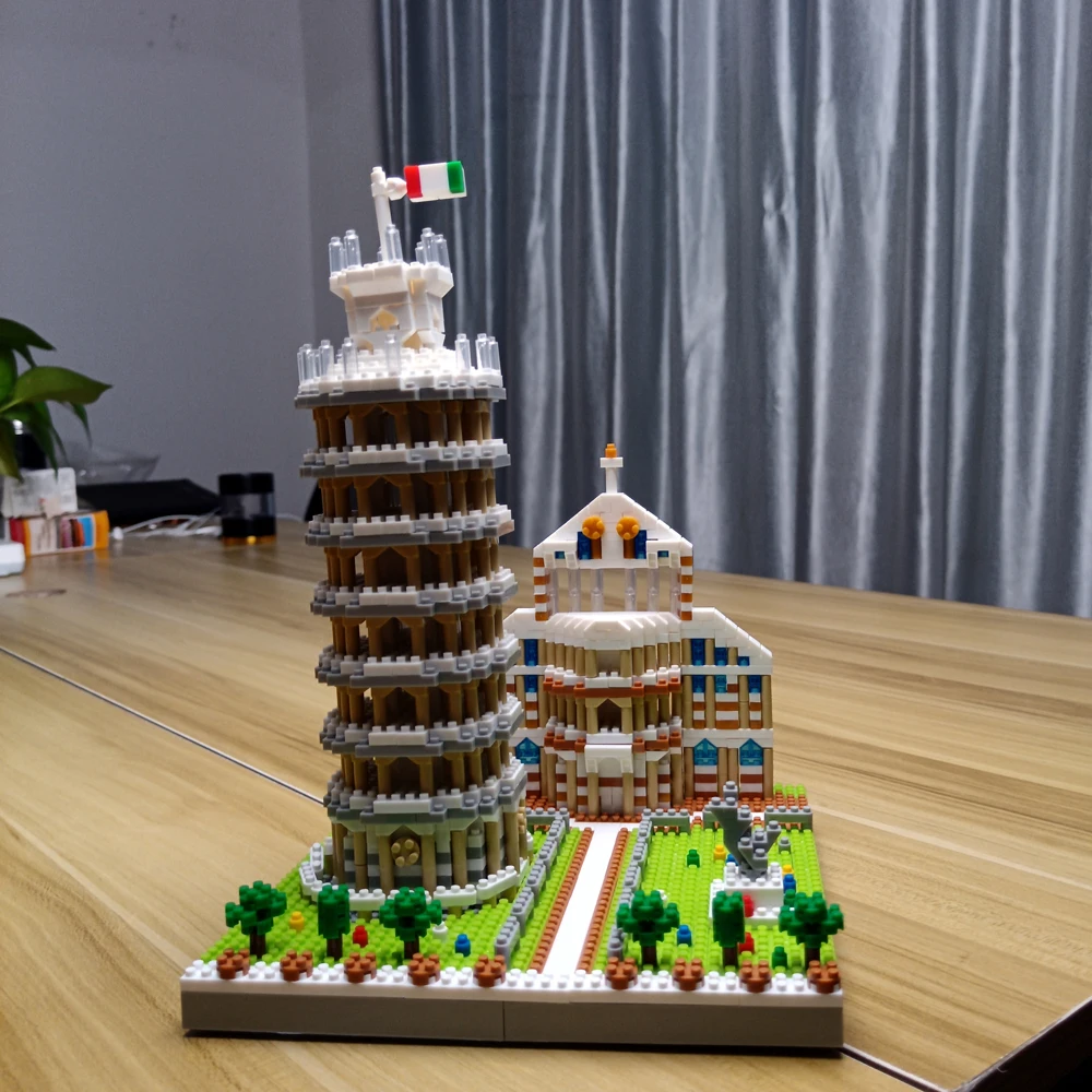 Maqueta De La Torre Inclinada De Pisa - Modelo En Resina, Tamaño 10.5x5x4.7 Cm, Decoración Para Casas De Muñecas O Escritorio