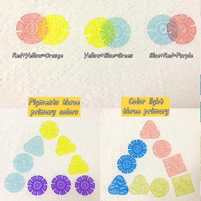 Baby Snowflake Interlocking Block Montessori Creative Toy Light Transparent Block Geometry Cognition Kid Sensory Educational Toy