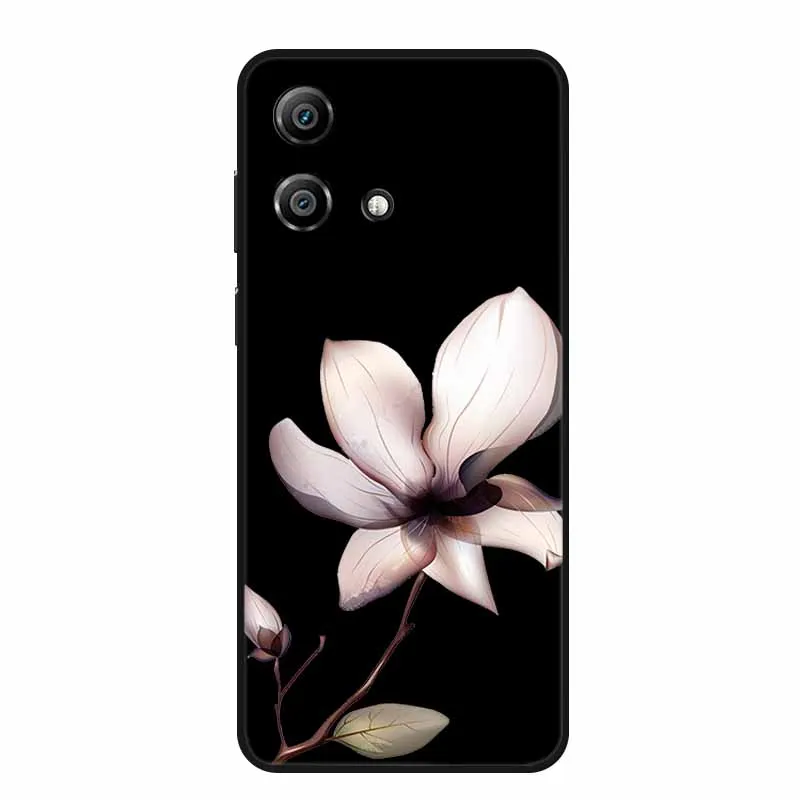 Charming Cartoon Cat Black Silicone Soft Phone Case