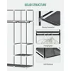 67 Inch Closet Wardrobe, Clothes Storage Organizer for Hanging Clothes with Cover, 4 Hanging rods, 9 Storage Shelves 4