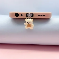 Adorable Bear Dust Plug Pendant (White for type C)