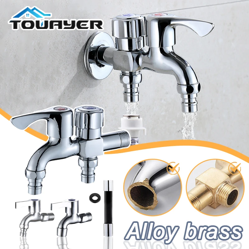 Washing Machine Faucet Double Outlet Machine Wash Basin Mop Pool Extension Garden Bathroom Accessories
