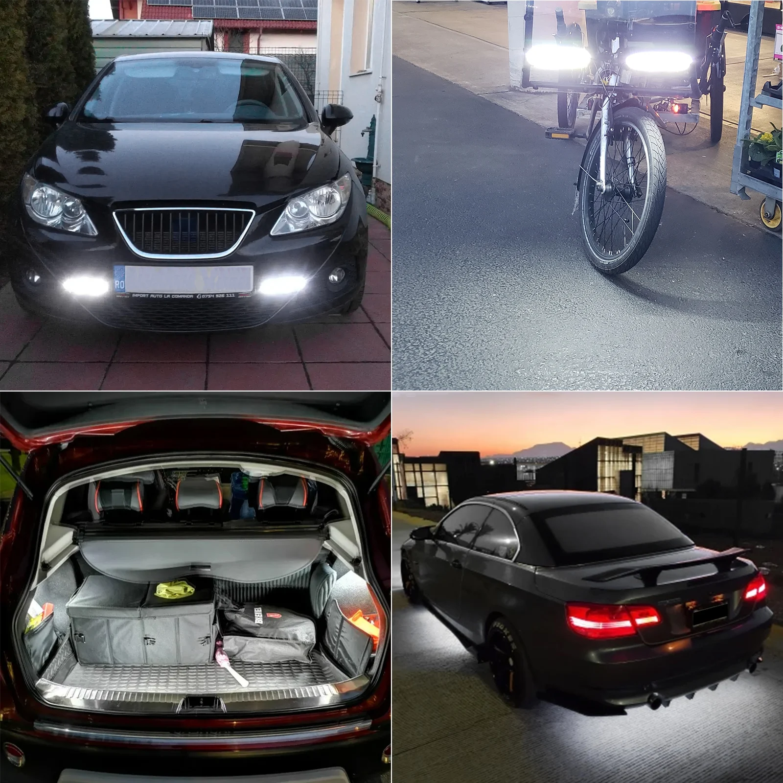 2x LED DRL Ʈ Ʈ ְ   ŰƮ, COB ڵ  Ȱ, 12V ڵ  ,  ڵ ׼