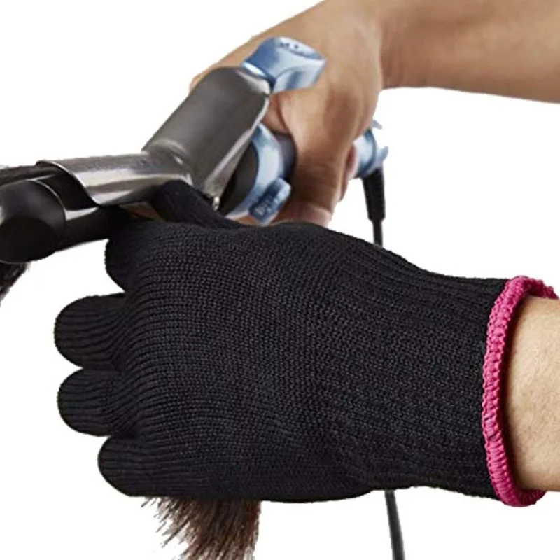 Hair Styling Tool Double-sided Hair Straightener Curling Tong Hairdressing Heat Resistant Finger Gloves Hair Salon Tools