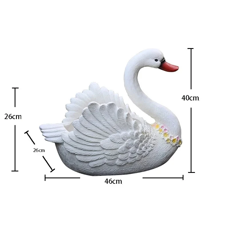 Swan Flower Pot Simulation Animal Resin Crafts Courtyard Balcony Garden Layout duck flower pot decoration outdoor decoration 1Pc