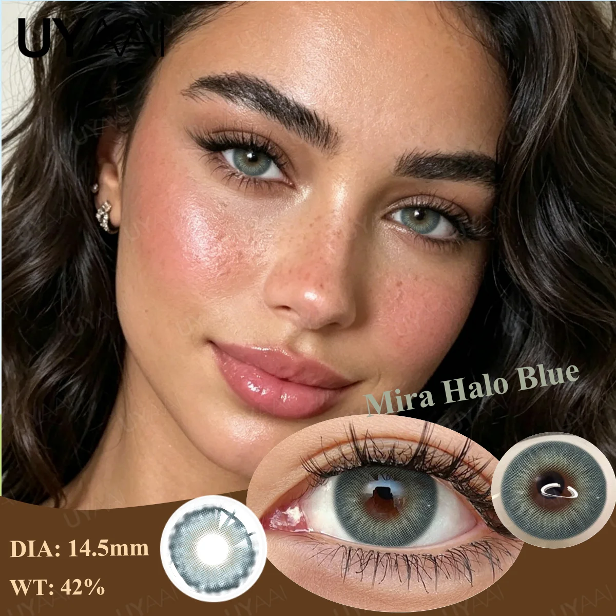 Natural Beauty Colored Contact Lenses - Grey, Brown, Blue & Green (Yearly)