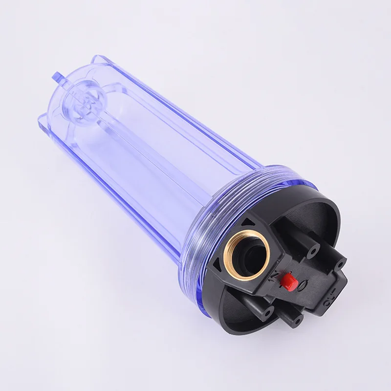 10inch AS Transparent Filter Bottle Water Purifier Prefilter Pipeline Filtration 1/2"3/4"1" Copper Thread
