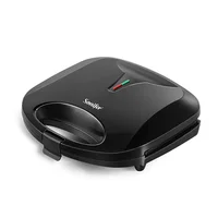 r-sandwichera 750W electric sandwich maker, waffle making machine, non-stick foam pan, kitchen appliances for 1