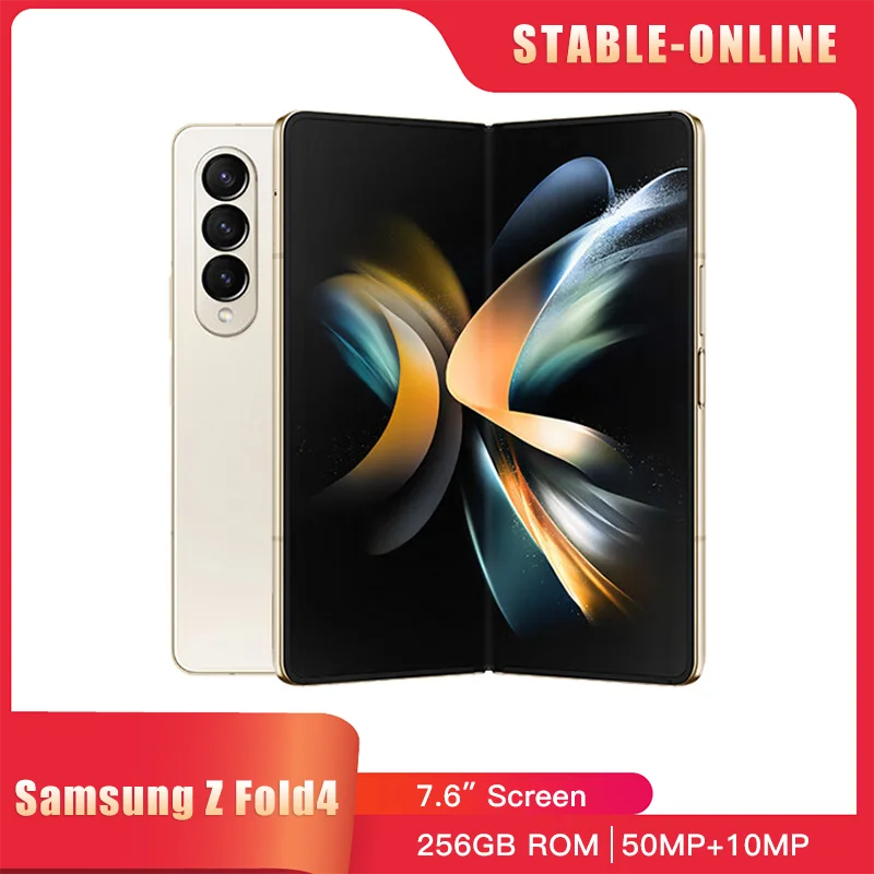 

90%New Original Samsung Galaxy Z Fold 4 F936N 5G Mobile Phone 12GB RAM 256GB ROM Fingerprint NFC 7.6" Folded Screen CellPhone