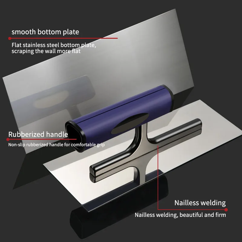 Plastering Trowel Concrete Trowel Stainless Steel Plastering Trowel Concrete Trowel For Wall Tile Flooring Plaster Bricklayer Construction Tools