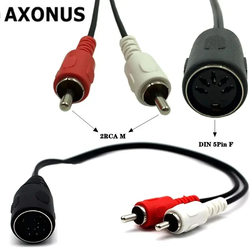 Cavo Adattatore Per Dispositivo Audio Vecchio Stile Din Femmina A 2Rca Lotus Maschio A 5 Core 5 Pin Din Femmina 0.3M/0.5M/1.5M