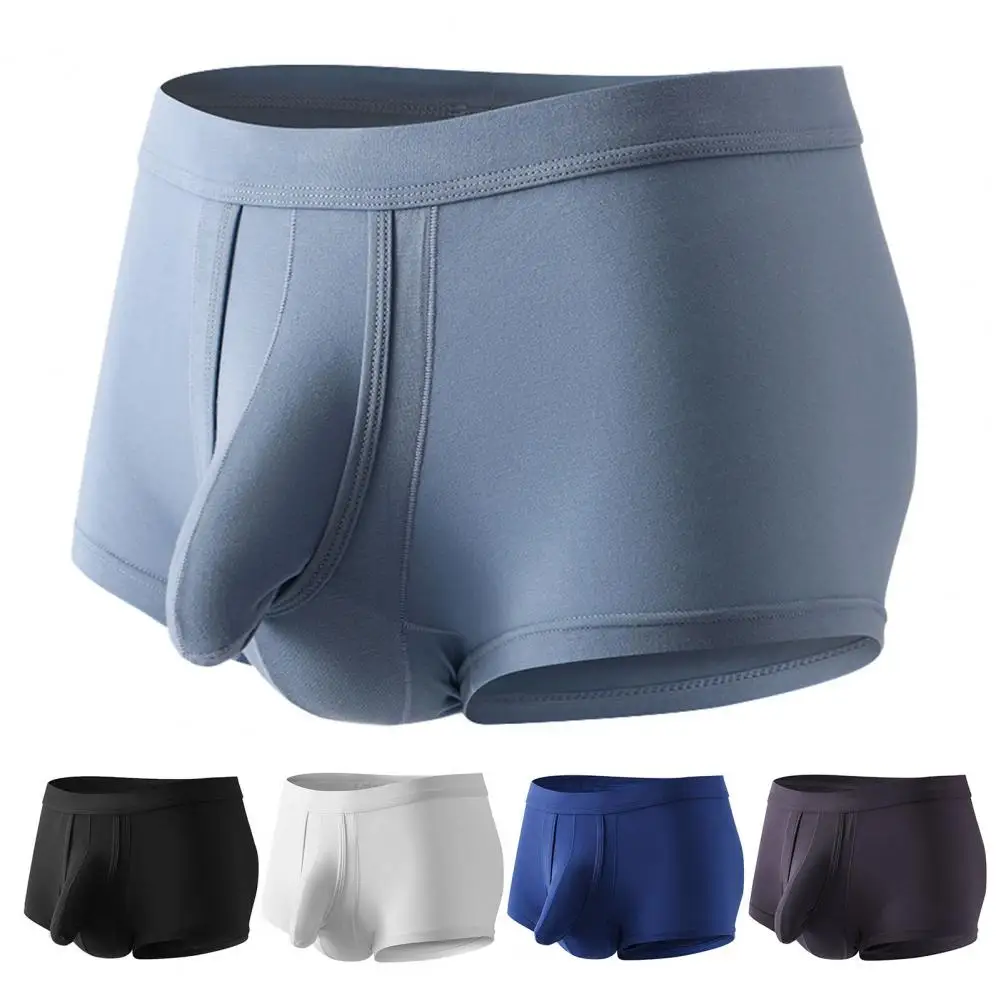 

High Elasticity Men Underwear High Elastic Soft Men Underpants Breathable Moisture-wicking Anti-septic Underwear for Mid Waist